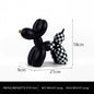 New black and white plaid balloon dog ornaments creative TV cabinet wine cabinet living room porch resin crafts