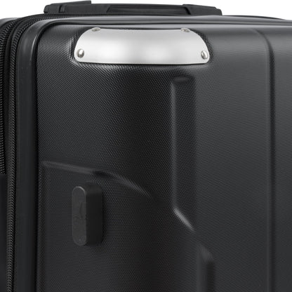 Hardshell Luggage Spinner Suitcase with TSA Lock Lightweight Expandable 24'' (Single Luggage) Black + ABS + 24 Inch