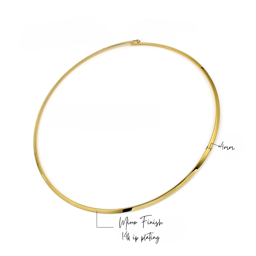 Sleek Collar Choker Necklace 18K Non Tarnish Deep South Originals