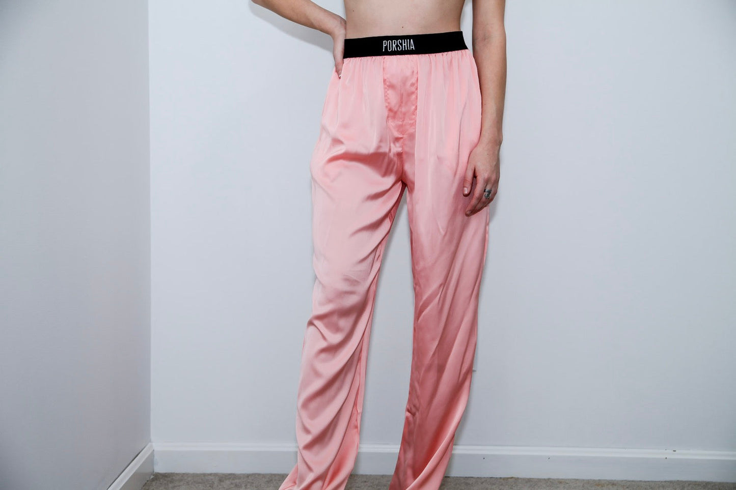 Luxe Light Pink Loungewear Pants Porshia By Porshia Banks