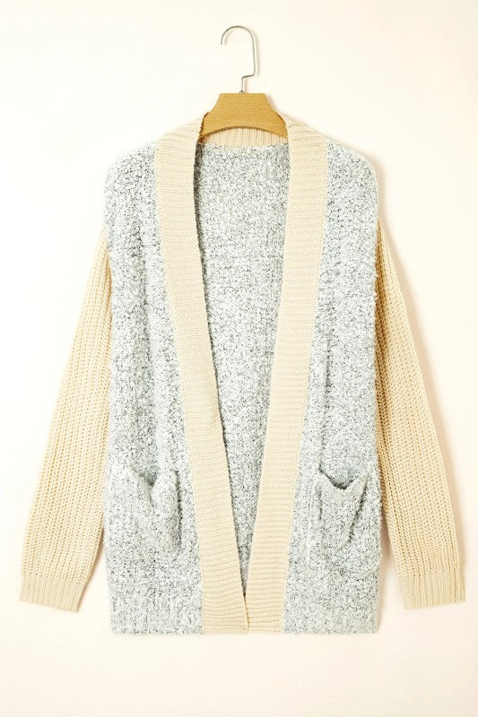 Colorblock Open Front Pocketed Cardigan Shop Style & More | Fresh Looks, Everyday Deals & Free Shipping