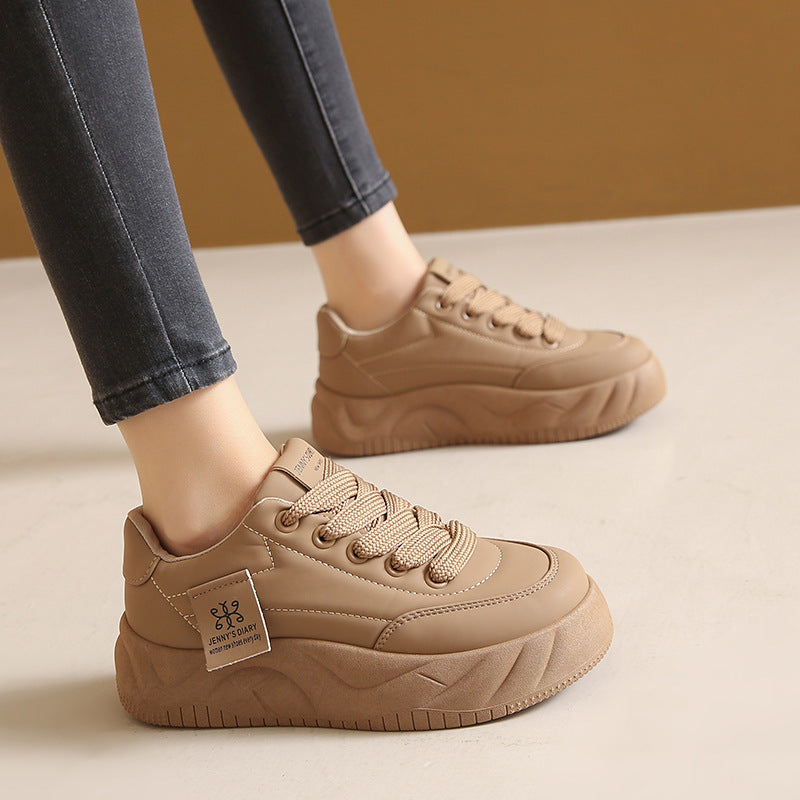 Color Block Height Increasing Sneakers – Lace-Up Low Top FitiqueFit