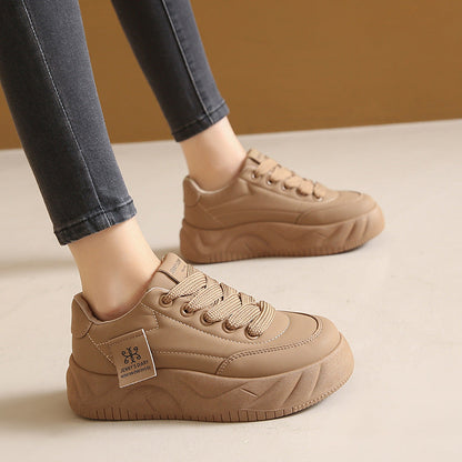 Color Block Height Increasing Sneakers – Lace-Up Low Top FitiqueFit