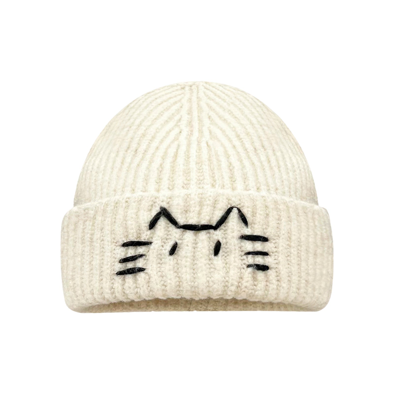Women’s Cute Cat Line Design Knitted Hat – Warm Fall & Winter Beanie FitiqueFit