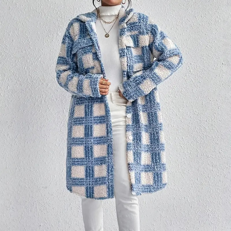 Women’s Plaid Fleece Jacket FitiqueFit