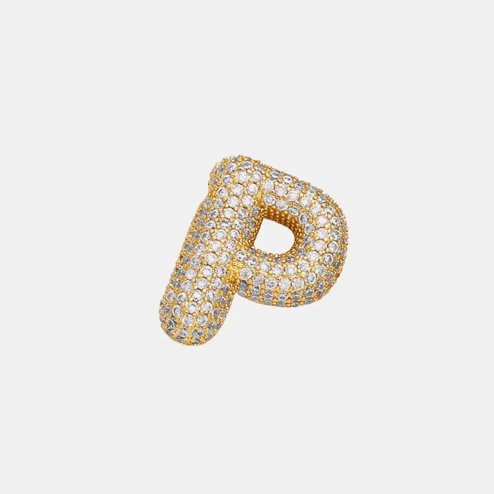 EmberLuxe "Glimmer" Bubble Letter Pendant (L-U) Ivory Embers