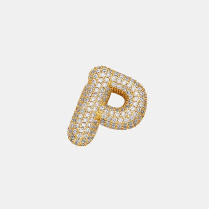 EmberLuxe "Glimmer" Bubble Letter Pendant (L-U) Ivory Embers