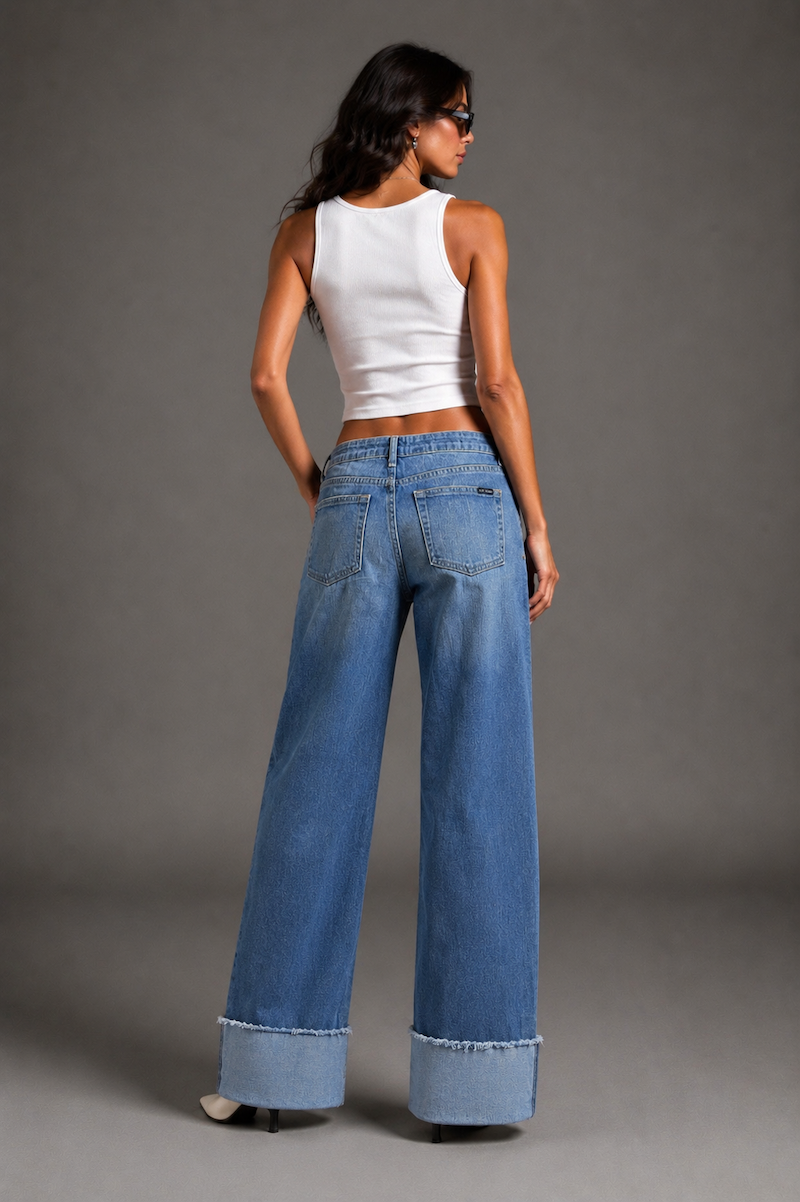 Silver Static Low Rise Jean- Medium Wash GJG DENIM