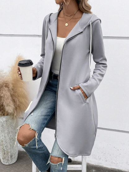 Street Zip Hooded Velvet-Lined Sweatshirt Women | Cozy Streetwear FitiqueFit