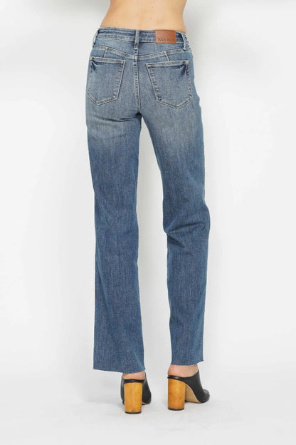 Judy Blue Full Size Tummy Control Straight Jeans New Era Fashion LLc