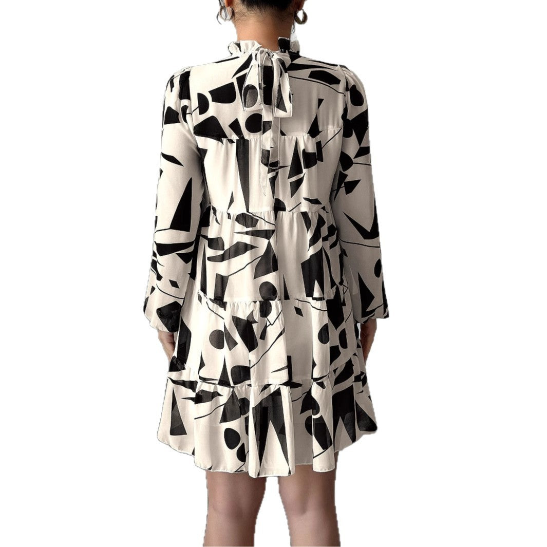 Simple Printed Skirt For Women Dress Grayceful LLC
