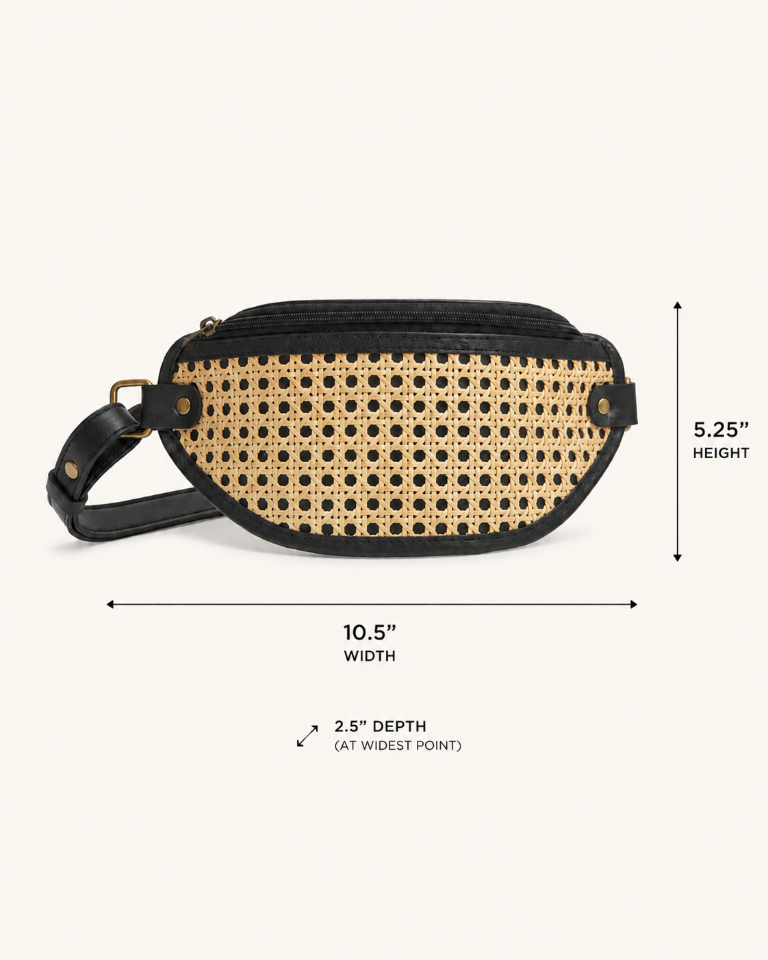 Raja Leather and Cane Sling Bag Village Thrive