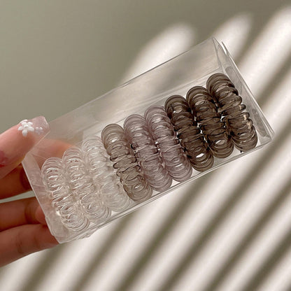 9 Pcs Spiral Hair Ties No Crease, Coil Hair Ties, Phone Cord Hair Ties, Women Ponytail Holder Elastics NovaCart