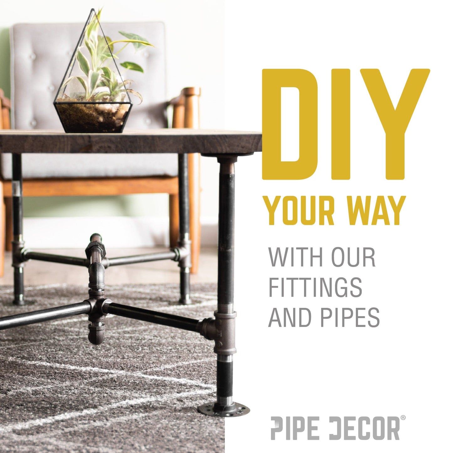 1 1/4 in. x 1 in. Black Bushing PIPE DECOR