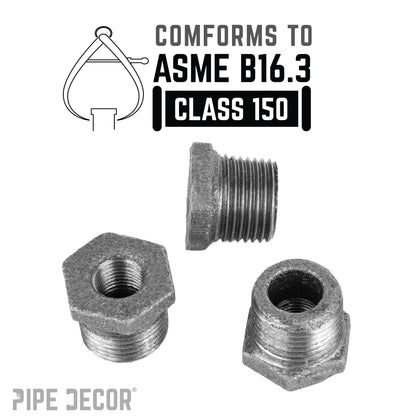 3/8 in. x 1/4 in. Black Bushing PIPE DECOR