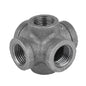3/8 in. Black 6-Way Fitting PIPE DECOR