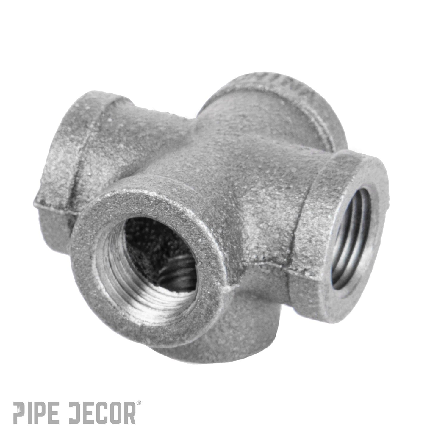 3/8 in. Black 5-way Fitting PIPE DECOR