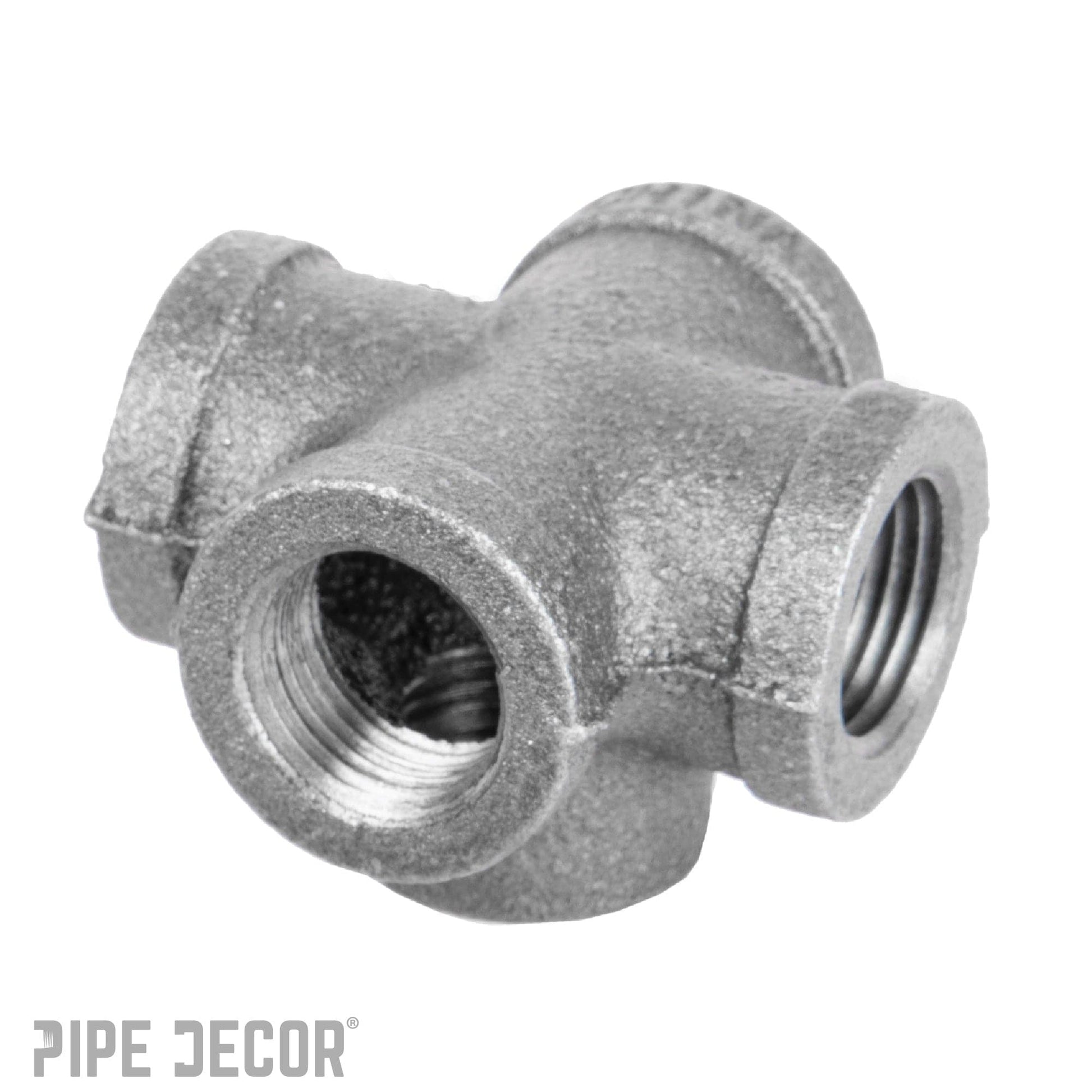 3/8 in. Black 5-way Fitting PIPE DECOR