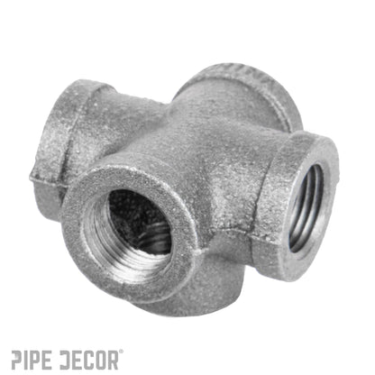 3/8 in. Black 5-way Fitting PIPE DECOR