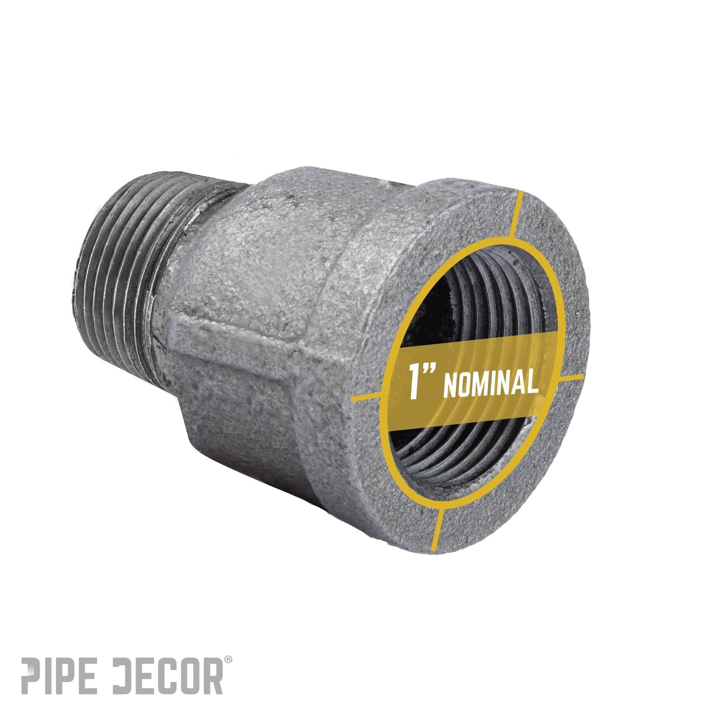 1 in. Black Extension Piece PIPE DECOR