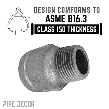 1 in. Black Extension Piece PIPE DECOR