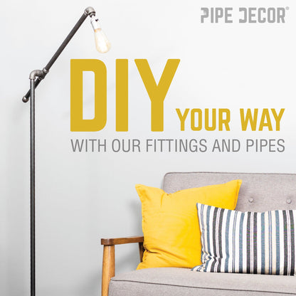 1 in. Black Extension Piece PIPE DECOR