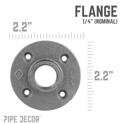 1/4 in. Black Floor Flange PIPE DECOR