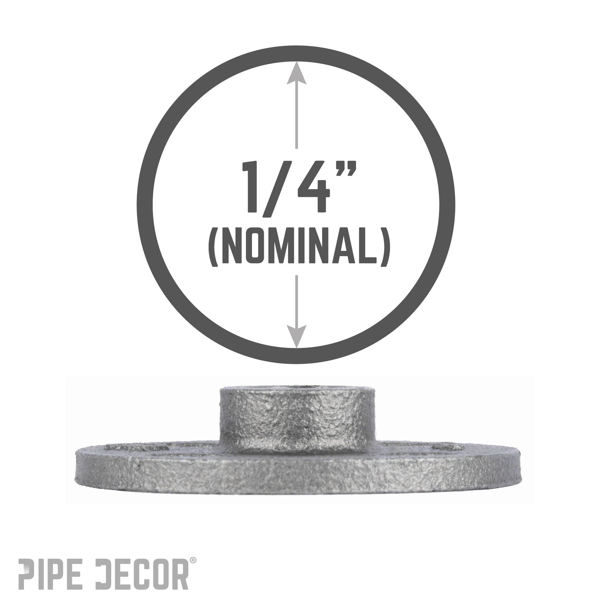 1/4 in. Black Floor Flange PIPE DECOR
