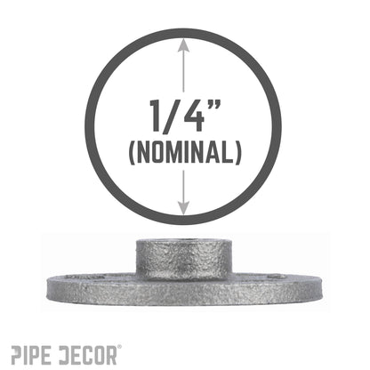 1/4 in. Black Floor Flange PIPE DECOR