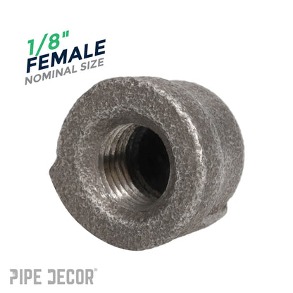 1/8 in. Black Cap PIPE DECOR