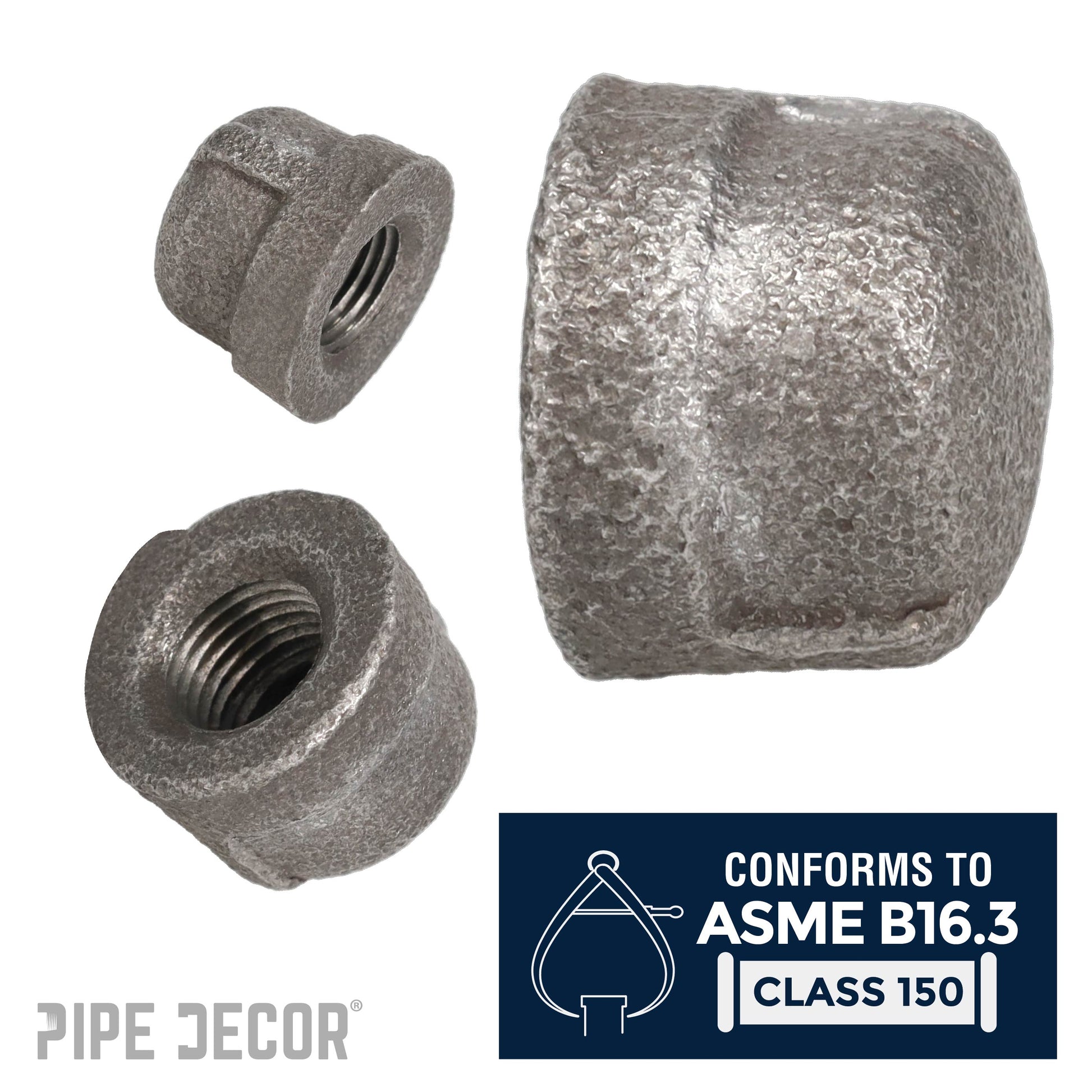 1/8 in. Black Cap PIPE DECOR