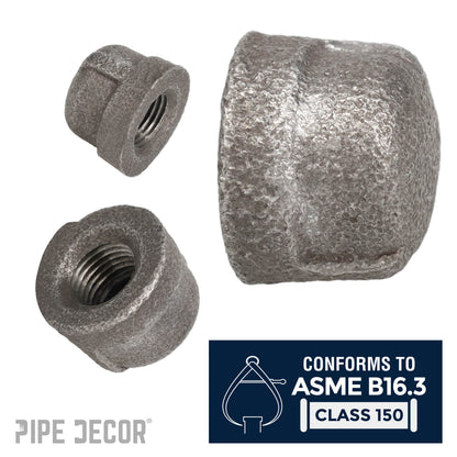 1/8 in. Black Cap PIPE DECOR