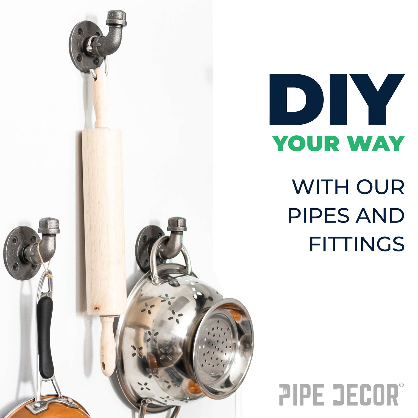 1/8 in. Black Cap PIPE DECOR
