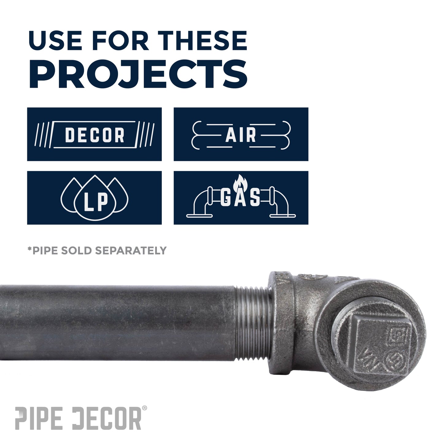 1/8 in. Black Plug PIPE DECOR