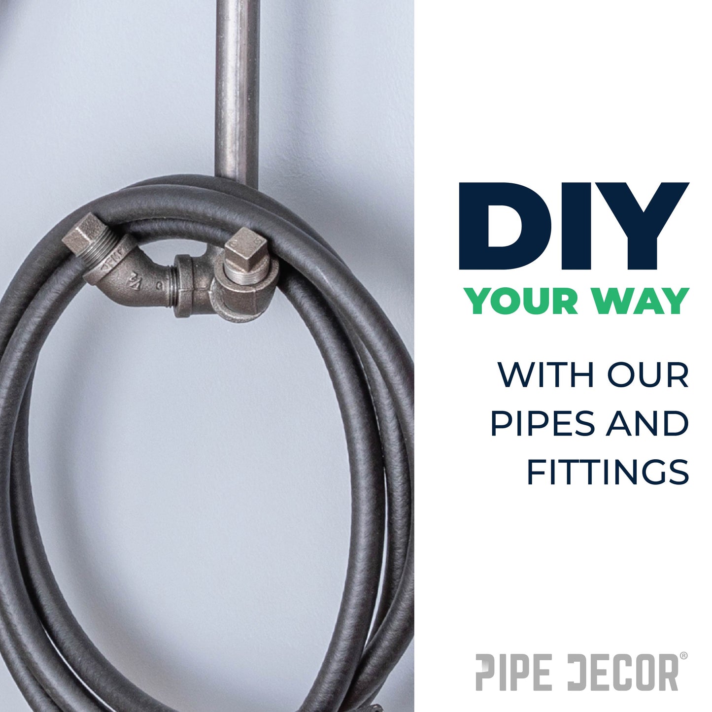 1/8 in. Black Plug PIPE DECOR