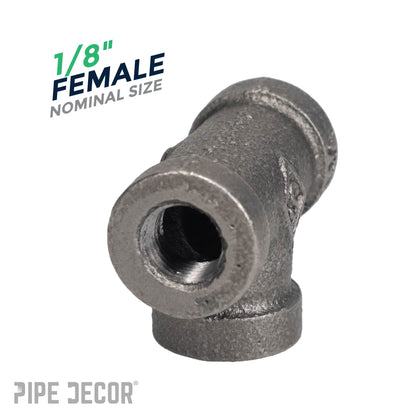1/8 in. Black Tee PIPE DECOR