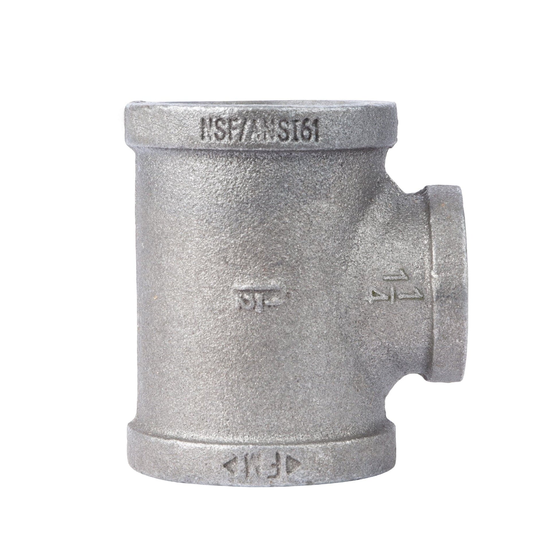 1 1/2 in. x 1 1/2 in. x 1 1/4 in. Black Reducing Tee PIPE DECOR
