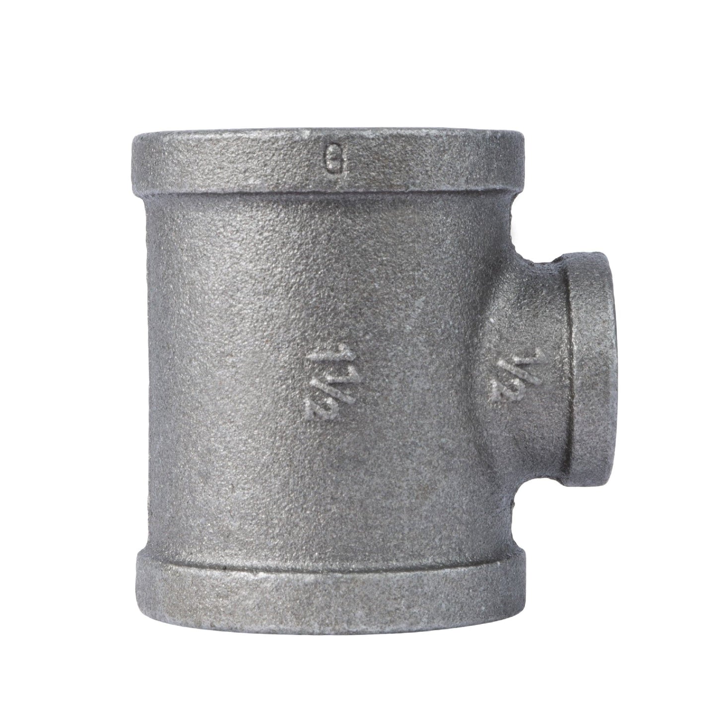 1 1/2 in. x 1 1/2 in. x 1/2 in. Black Reducing Tee PIPE DECOR
