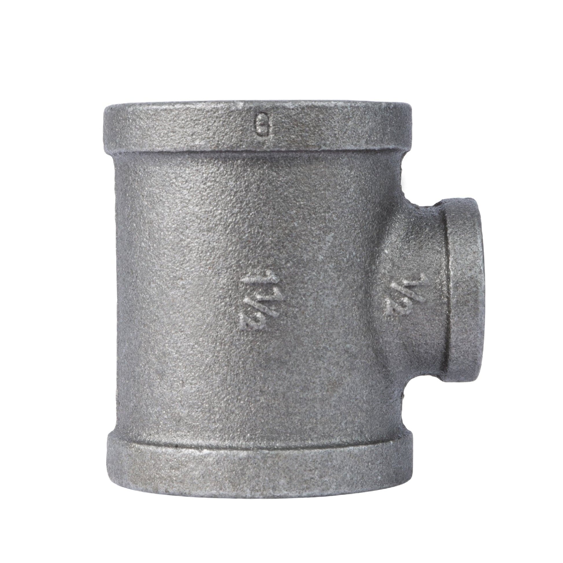 1 1/2 in. x 1 1/2 in. x 1/2 in. Black Reducing Tee PIPE DECOR