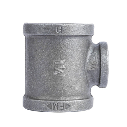 1 1/4 in. x 1 1/4 in. x 3/4 in. Black Reducing Tee PIPE DECOR