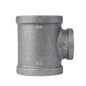 2 in. x 2 in. x 1 1/4 in. Black Reducing Tee PIPE DECOR