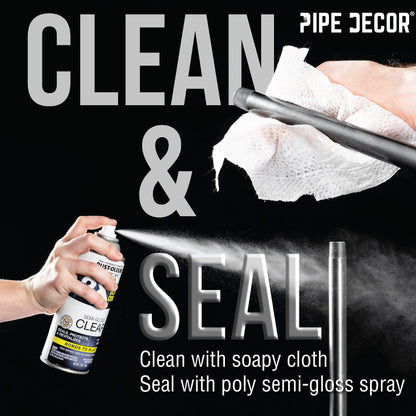 2 in. x 2 in. x 1 1/4 in. Black Reducing Tee PIPE DECOR