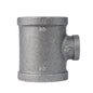 2 in. x 2 in. x 1/2 in. Black Reducing Tee PIPE DECOR