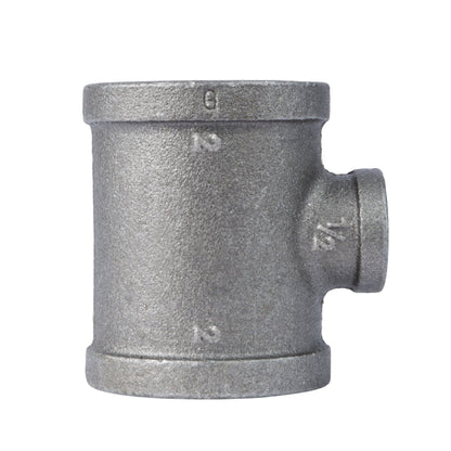 2 in. x 2 in. x 1 1/2 in. Black Reducing Tee PIPE DECOR