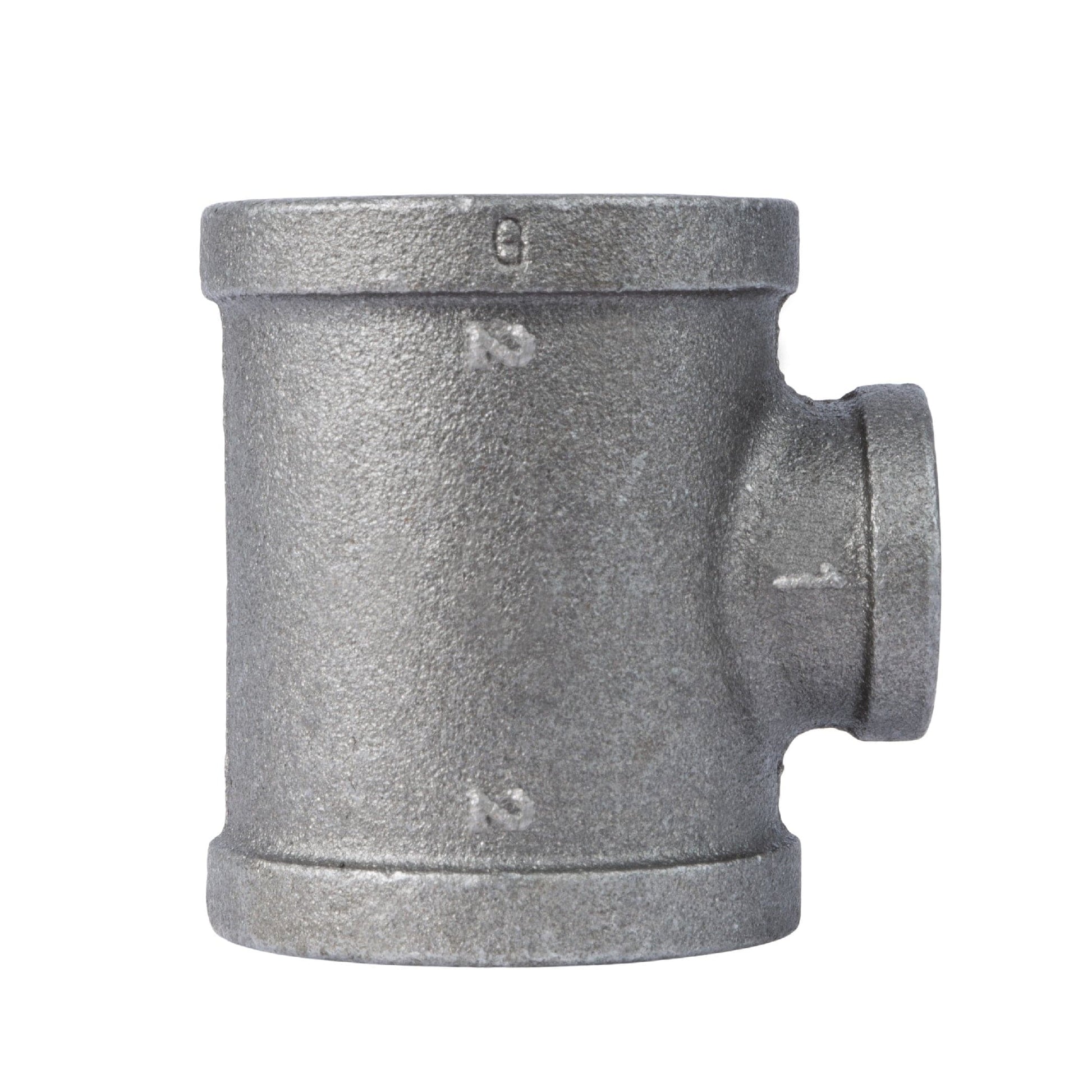 2 in. x 2 in. x 1 in. Black Reducing Tee PIPE DECOR