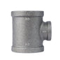 2 in. x 2 in. x 1 in. Black Reducing Tee PIPE DECOR