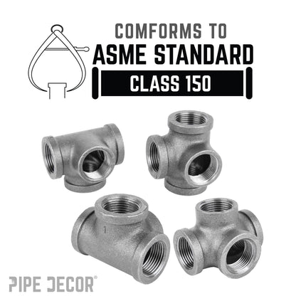 3/8 in. Black Side Outlet Tee PIPE DECOR