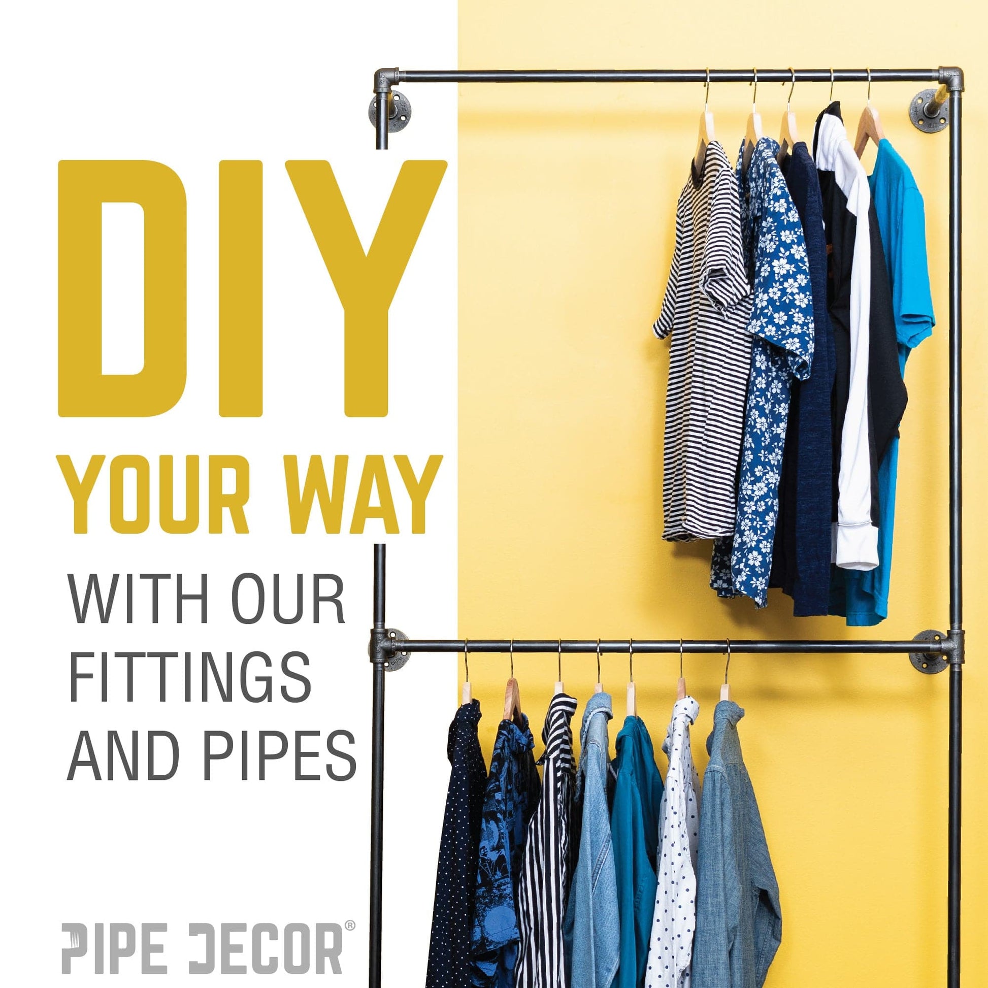 3/8 in. Black Side Outlet Tee PIPE DECOR