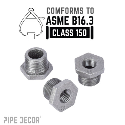 1/4 in. x 1/8 in. Black Bushing PIPE DECOR
