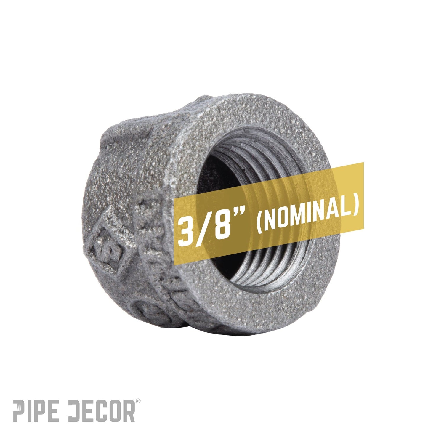 3/8 in. Black Cap PIPE DECOR